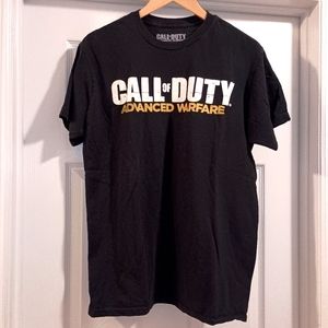 Call Of Duty Advanced Warfare Teen Size XL Black Gold Tshirt